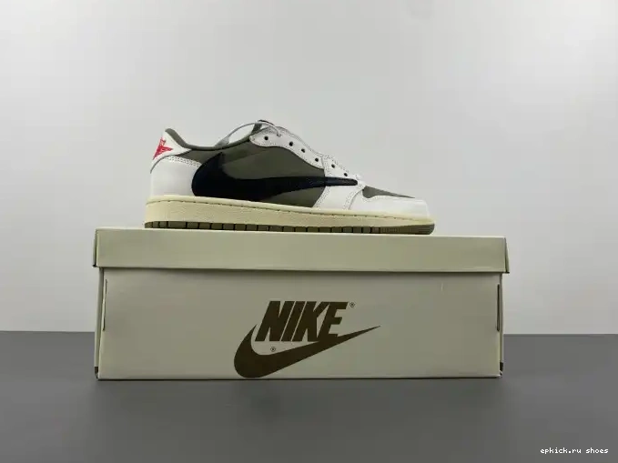 Rep X MEDIUM OLIVE TRAVIS AIR OG SCOTT JORDAN 1 DM7866-200 LOW 0525